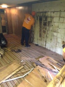 Fire Damage Restoration in Basement